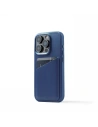 Etui Mujjo Full Leather Wallet Case Apple iPhone 15 Pro MagSafe (monaco blue)