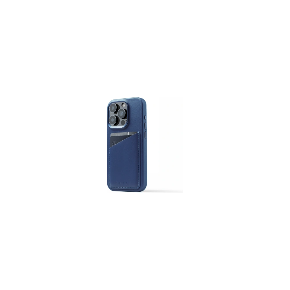 Hurtownia GSM - Etui Mujjo Full Leather Wallet Case Apple iPhone 15 Pro MagSafe (monako modrá) - MUJ100 - {ean13} - Hurt