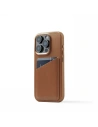 Etui Mujjo Full Leather Wallet Case Apple iPhone 15 Pro MagSafe (tan)