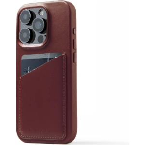 Hurtownia GSM - Etui Mujjo Full Leather Wallet Case Apple iPhone 15 Pro MagSafe (burgundské) - MUJ102 - {ean13} - Hurt