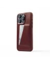 Etui Mujjo Full Leather Wallet Case Apple iPhone 15 Pro Max MagSafe (burgundské)