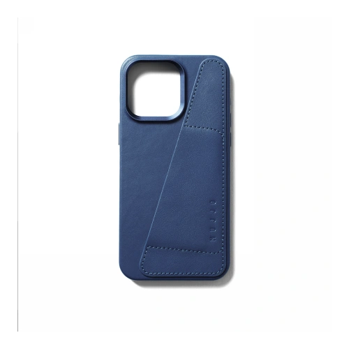 Etui Mujjo Full Leather Wallet Case Apple iPhone 15 Pro Max MagSafe (monaco blue)