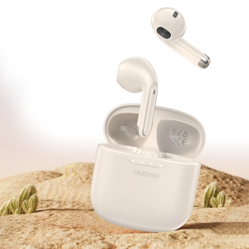 Bezprzewodowe słuchawki douszne Dudao U18 TWS Bluetooth 5.1 beżowe