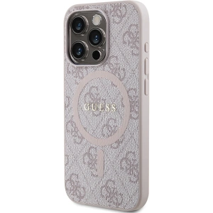 Hurtownia GSM - Etui Guess GUHMP15XG4GFRP Apple iPhone 15 Pro Max hardcase 4G Collection Leather Metal Logo MagSafe różowy/pink - GUE3254 - {ean13} - Hurt