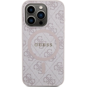 Hurtownia GSM - Etui Guess GUHMP15XG4GFRP Apple iPhone 15 Pro Max hardcase 4G Collection Leather Metal Logo MagSafe różowy/pink - GUE3254 - {ean13} - Hurt