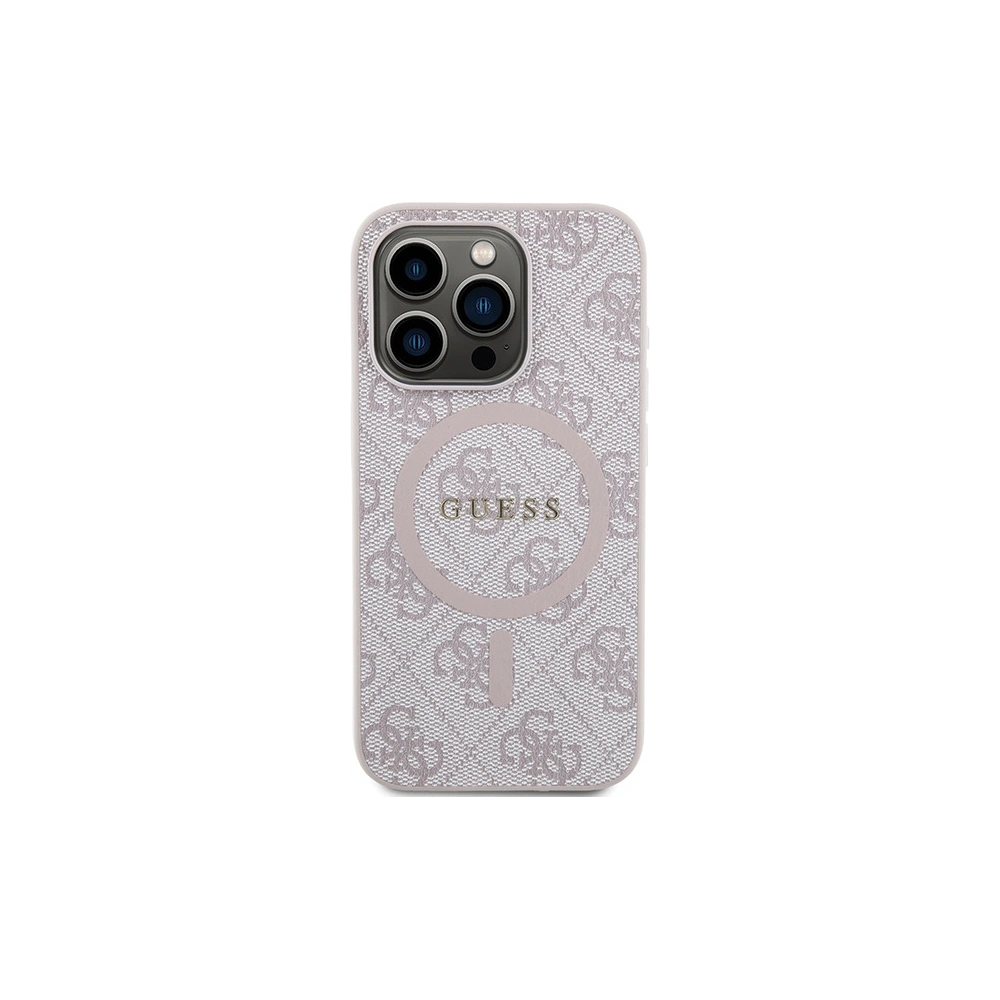 Wholesale Guess GUHMP15XG4GFRP Apple iPhone 15 Pro Max hardcase 4G Collection Leather Metal Logo MagSafe pink - GUE3254 - {ean13} - Hurt