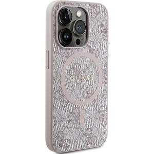 Hurtownia GSM - Etui Guess GUHMP15XG4GFRP Apple iPhone 15 Pro Max hardcase 4G Collection Leather Metal Logo MagSafe różowy/pink - GUE3254 - {ean13} - Hurt