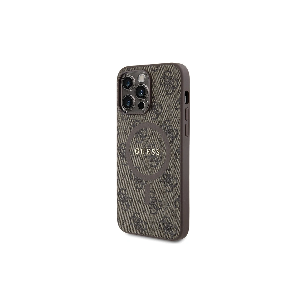 Hurtownia GSM - Etui Guess GUHMP15XG4GFRW Apple iPhone 15 Pro Max hardcase 4G Collection Leather Metal Logo MagSafe hnědý/brown - GUE3255 - {ean13} - Hurt