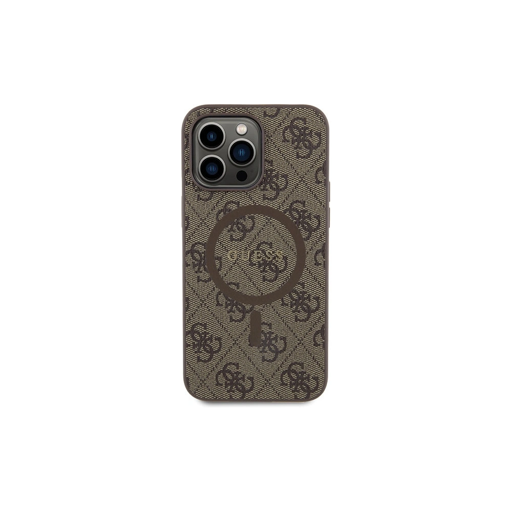 Hurtownia GSM - Etui Guess GUHMP15XG4GFRW Apple iPhone 15 Pro Max hardcase 4G Collection Leather Metal Logo MagSafe brązowy/brown - GUE3255 - {ean13} - Hurt