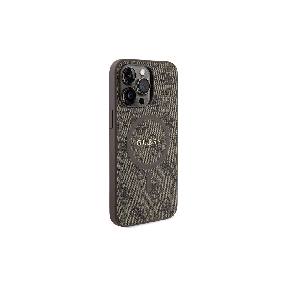 Hurtownia GSM - Etui Guess GUHMP15XG4GFRW Apple iPhone 15 Pro Max hardcase 4G Collection Leather Metal Logo MagSafe brązowy/brown - GUE3255 - {ean13} - Hurt