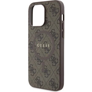 Hurtownia GSM - Case Guess GUHMP15XG4GFRW Apple iPhone 15 Pro Max Hardcase 4G Collection Leder Metall-Logo MagSafe braun/brown - GUE3255 - {ean13} - Hurt