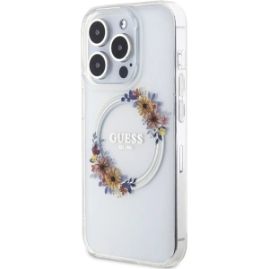 Hurtownia GSM - Case Guess GUHMP15XHFWFCT Apple iPhone 15 Pro Max Hardcase IML Blumen Wreatch MagSafe transparent - GUE3256 - {ean13} - Hurt