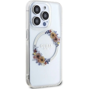 Hurtownia GSM - Case Guess GUHMP15XHFWFCT Apple iPhone 15 Pro Max Hardcase IML Blumen Wreatch MagSafe transparent - GUE3256 - {ean13} - Hurt