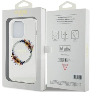 Hurtownia GSM - Case Guess GUHMP15XHFWFCT Apple iPhone 15 Pro Max Hardcase IML Blumen Wreatch MagSafe transparent - GUE3256 - {ean13} - Hurt