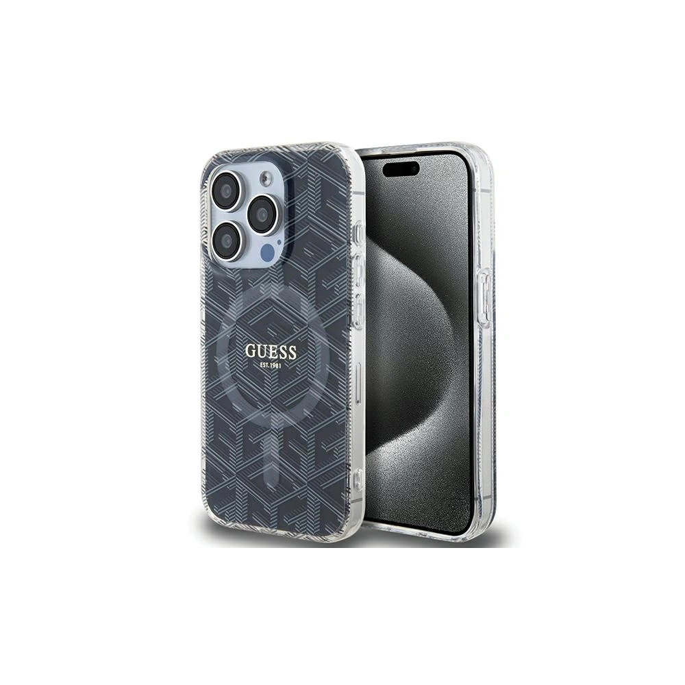 Hurtownia GSM - Etui Guess GUHMP15XHGCUSTGK Apple iPhone 15 Pro Max hardcase IML GCube MagSafe czarny/black - GUE3257 - {ean13} - Hurt