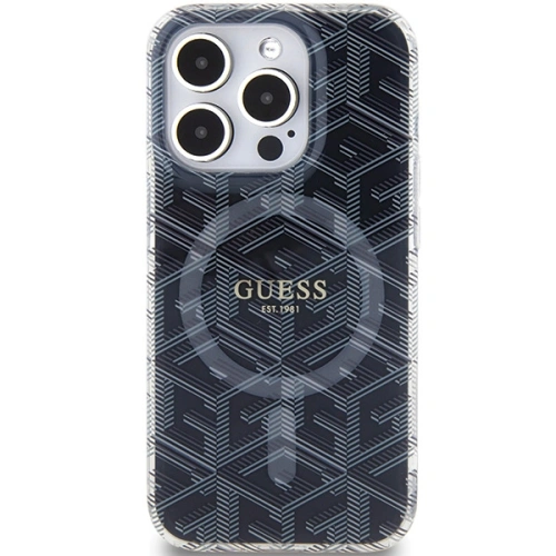 Etui Guess GUHMP15XHGCUSTGK Apple iPhone 15 Pro Max hardcase IML GCube MagSafe czarny/black