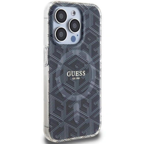Etui Guess GUHMP15XHGCUSTGK Apple iPhone 15 Pro Max hardcase IML GCube MagSafe czarny/black
