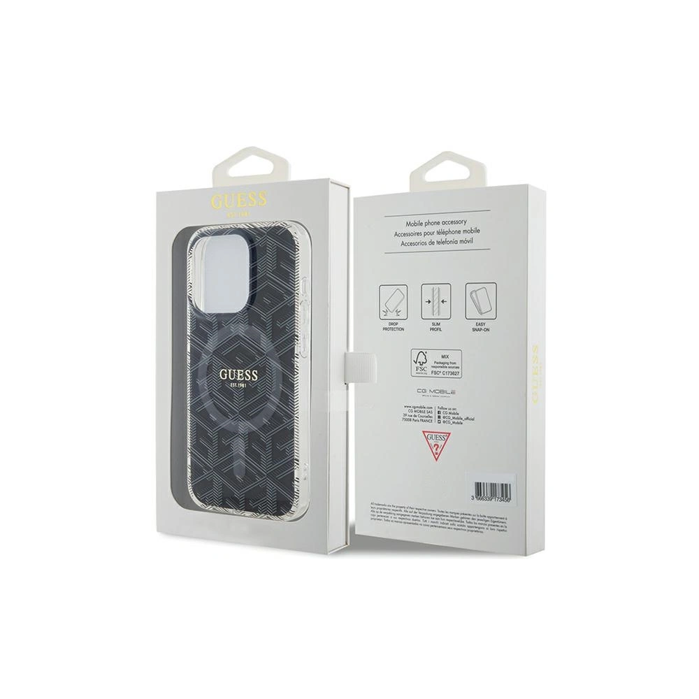 Hurtownia GSM - Etui Guess GUHMP15XHGCUSTGK Apple iPhone 15 Pro Max hardcase IML GCube MagSafe czarny/black - GUE3257 - {ean13} - Hurt