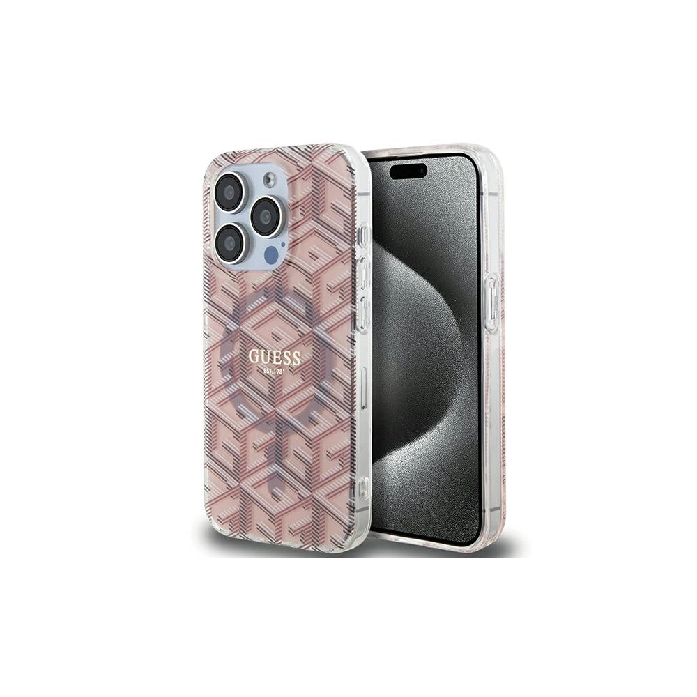 Hurtownia GSM - Case Guess GUHMP15XHGCUSTGP Apple iPhone 15 Pro Max Hardcase IML GCube MagSafe rosa/pink - GUE3258 - {ean13} - Hurt