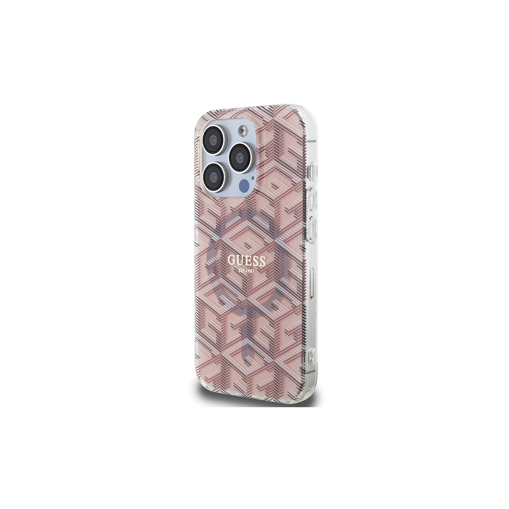 Hurtownia GSM - Case Guess GUHMP15XHGCUSTGP Apple iPhone 15 Pro Max Hardcase IML GCube MagSafe rosa/pink - GUE3258 - {ean13} - Hurt