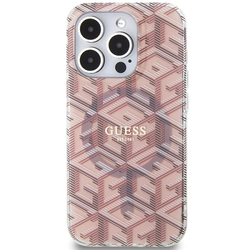Etui Guess GUHMP15XHGCUSTGP Apple iPhone 15 Pro Max hardcase IML GCube MagSafe różowy/pink