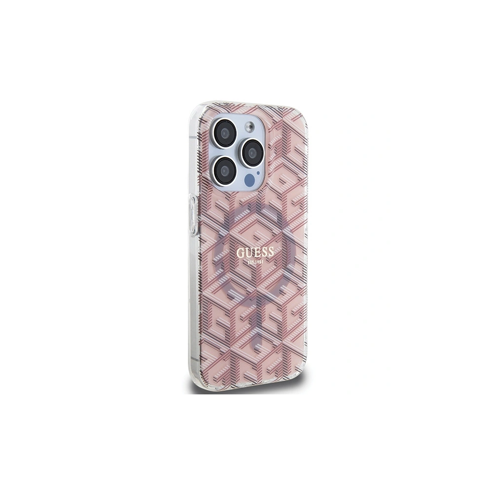 Hurtownia GSM - Case Guess GUHMP15XHGCUSTGP Apple iPhone 15 Pro Max Hardcase IML GCube MagSafe rosa/pink - GUE3258 - {ean13} - Hurt