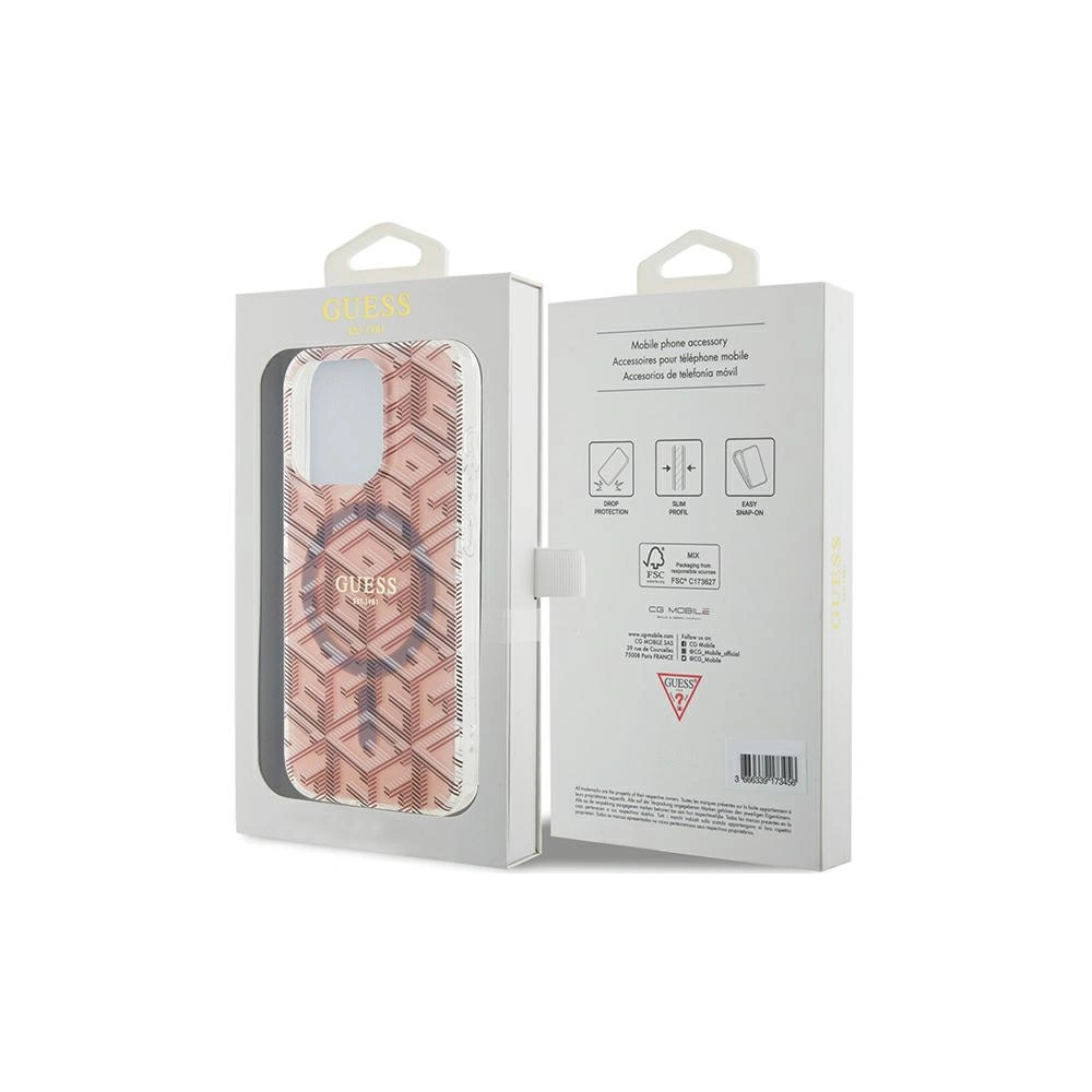 Hurtownia GSM - Case Guess GUHMP15XHGCUSTGP Apple iPhone 15 Pro Max Hardcase IML GCube MagSafe rosa/pink - GUE3258 - {ean13} - Hurt