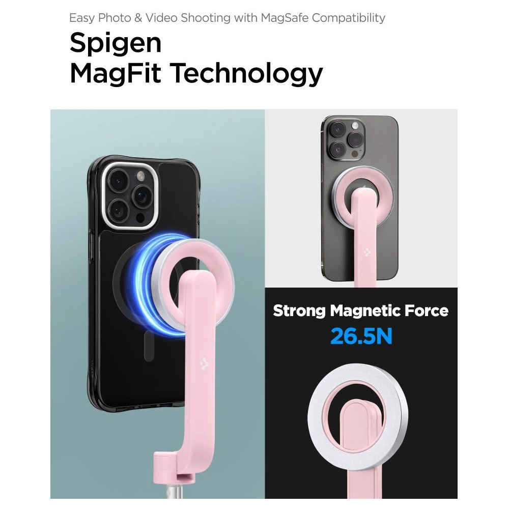 Wholesale Spigen S570W MagSafe Bluetooth Selfie Stick Tripod Misty Rose - SPN3343 - {ean13} - Hurt