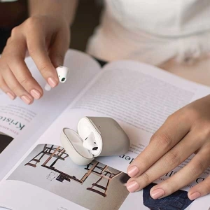 Hurtownia GSM - Etui UNIQ Lino AirPods 1/2 gen. Silicone beżowy/beige ivory - UNIQ65IVORY - {ean13} - Hurt