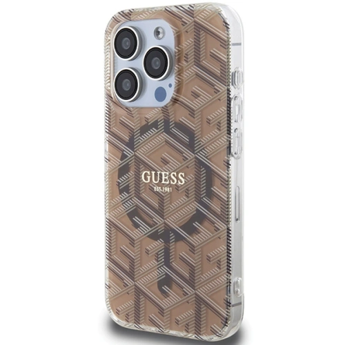 Etui Guess GUHMP15XHGCUSTGW Apple iPhone 15 Pro Max hardcase IML GCube MagSafe brązowy/brown