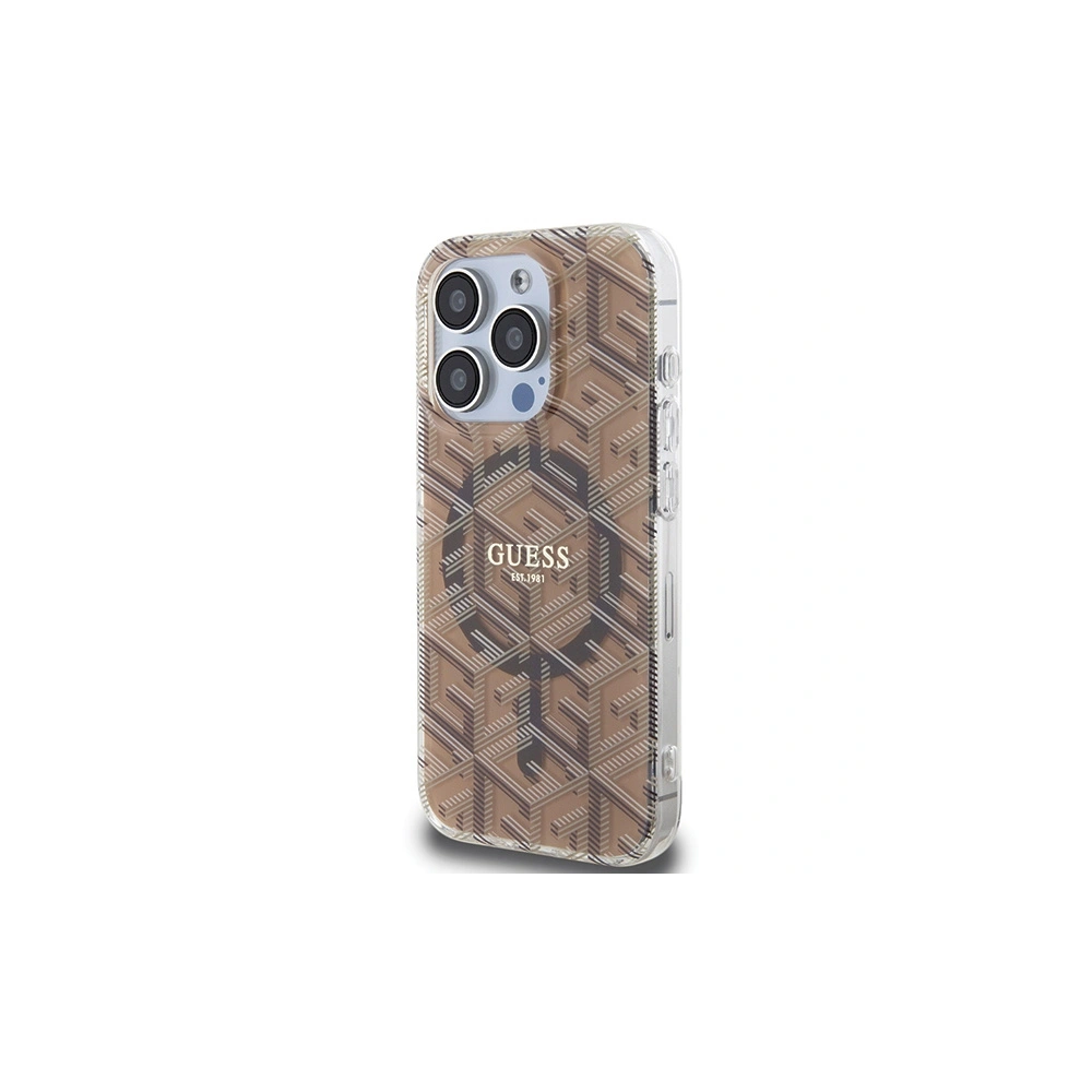 Hurtownia GSM - Etui Guess GUHMP15XHGCUSTGW Apple iPhone 15 Pro Max hardcase IML GCube MagSafe hnědý/brown - GUE3259 - {ean13} - Hurt