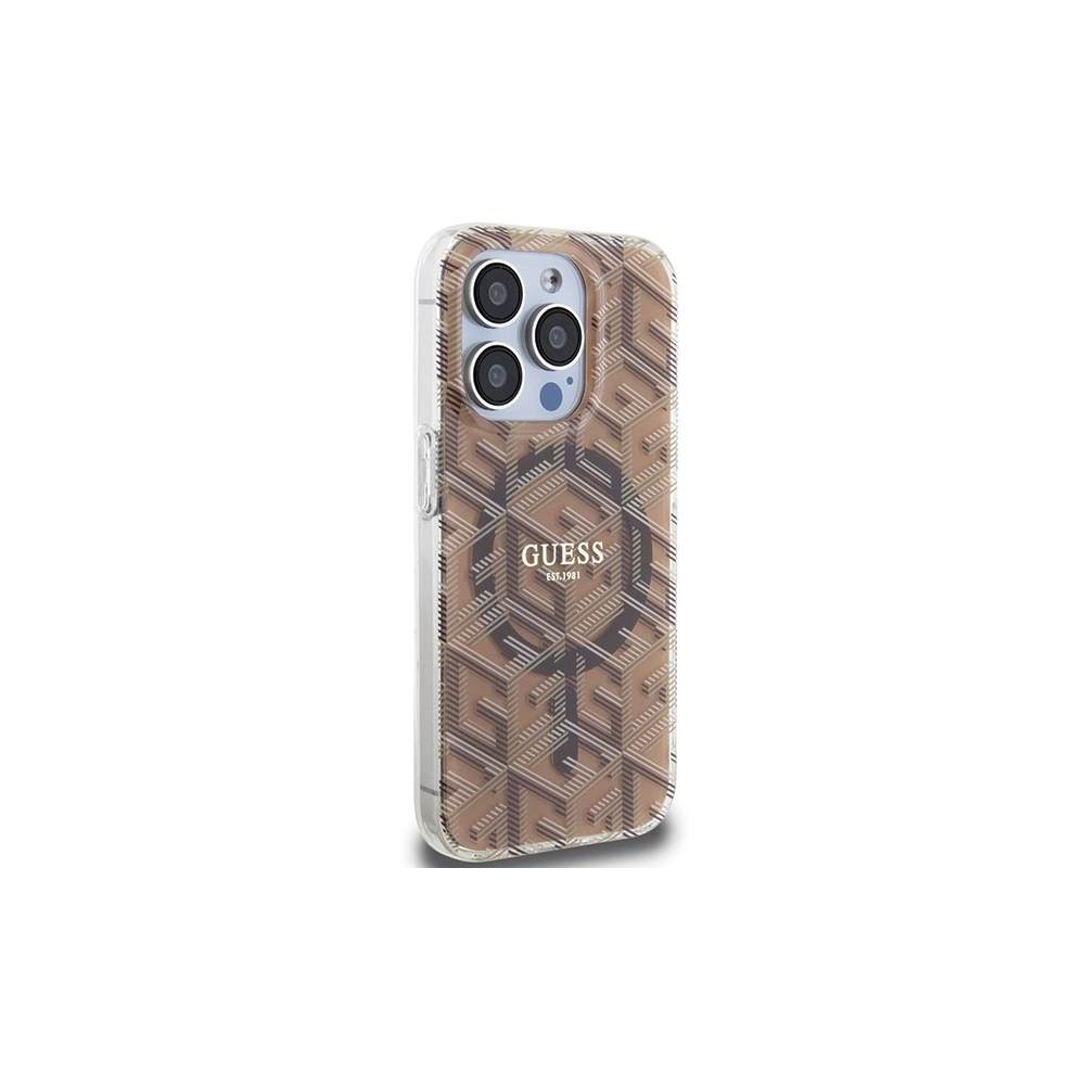 Wholesale Guess GUHMP15XHGCUSTGW Apple iPhone 15 Pro Max hardcase IML GCube MagSafe brown - GUE3259 - {ean13} - Hurt