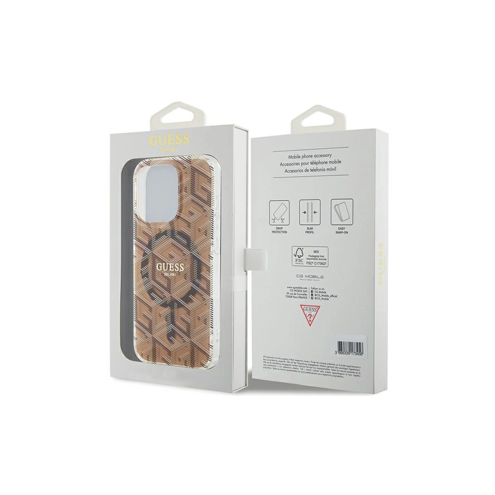 Hurtownia GSM - Etui Guess GUHMP15XHGCUSTGW Apple iPhone 15 Pro Max hardcase IML GCube MagSafe hnědý/brown - GUE3259 - {ean13} - Hurt