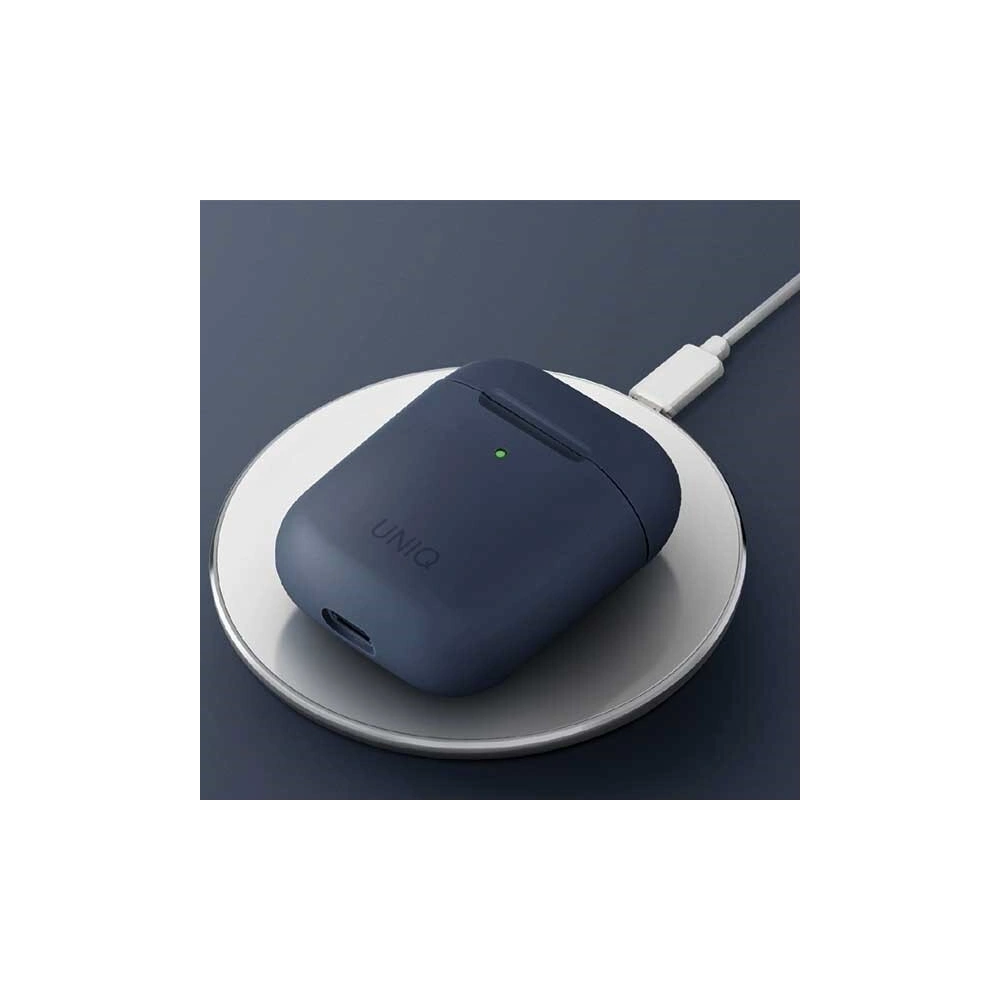 Hurtownia GSM - Etui UNIQ Lino AirPods 1/2 Gen. Silikon blau/indigo blau - UNIQ66BLUE - {ean13} - Hurt