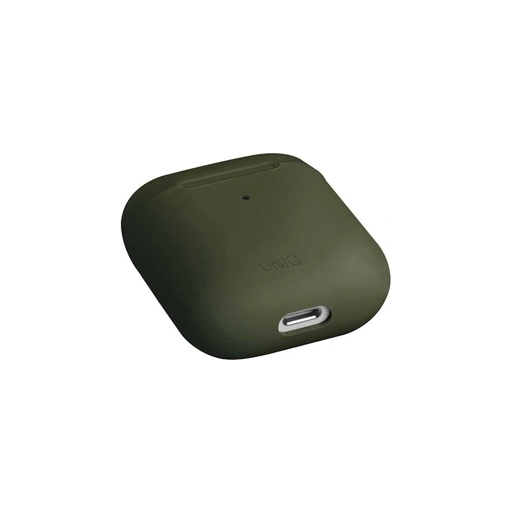 Hurtownia GSM - Etui UNIQ Lino AirPods 1/2 gen. Silicone oliwkowy/olive green - UNIQ67GREEN - {ean13} - Hurt