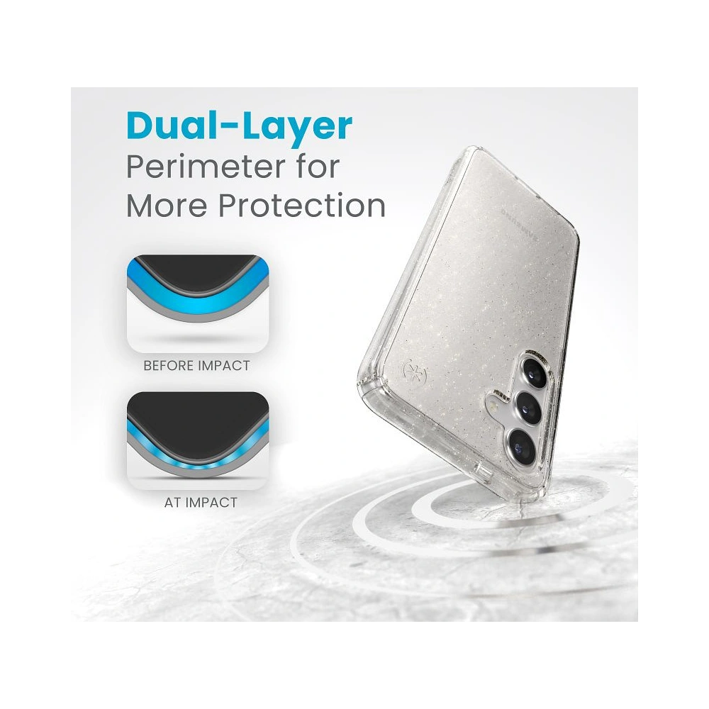 Hurtownia GSM - Etui Speck Presidio Lux Glitter Samsung Galaxy S24 transparent/auriu sclipitor - SPK593 - {ean13} - Hurt