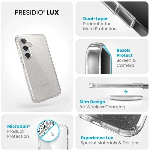 Wholesale Speck Presidio Lux Glitter Samsung Galaxy S24 clear/gold glitter - SPK593 - {ean13} - Hurt