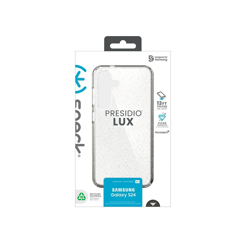 Hurtownia GSM - Etui Speck Presidio Lux Glitter Samsung Galaxy S24 transparent/auriu sclipitor - SPK593 - {ean13} - Hurt