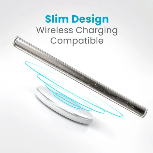 Etui Speck Presidio Lux Glitter Samsung Galaxy S24 Ultra clear/gold glitter