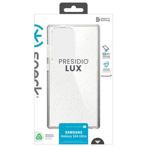 Etui Speck Presidio Lux Glitter Samsung Galaxy S24 Ultra clear/gold glitter