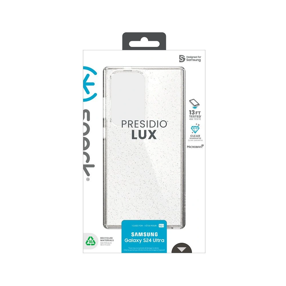 Hurtownia GSM - Etui Speck Presidio Lux Glitter Samsung Galaxy S24 Ultra čiré/zlaté třpytky - SPK594 - {ean13} - Hurt