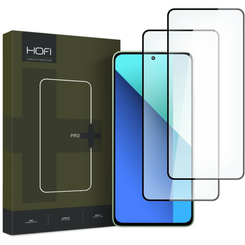 Hofi Distributor - 5906302300532 - HOFI475 - Hofi Glass Pro+ Xiaomi Redmi Note 13 4G / LTE Black [2 PACK] - B2B homescreen