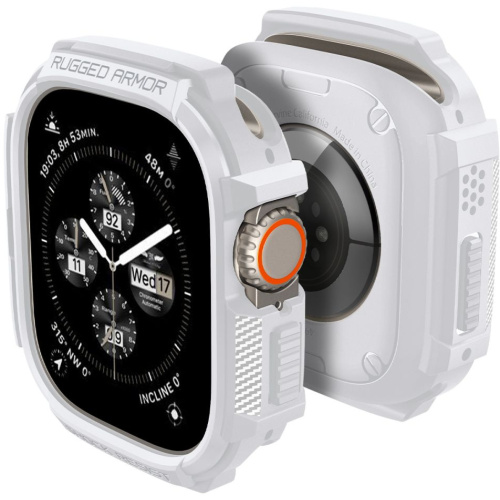 Hurtownia Spigen - 8809971222631 - SPN3347 - Etui Spigen Rugged Armor Apple Watch Ultra 1/2 49mm White - B2B homescreen