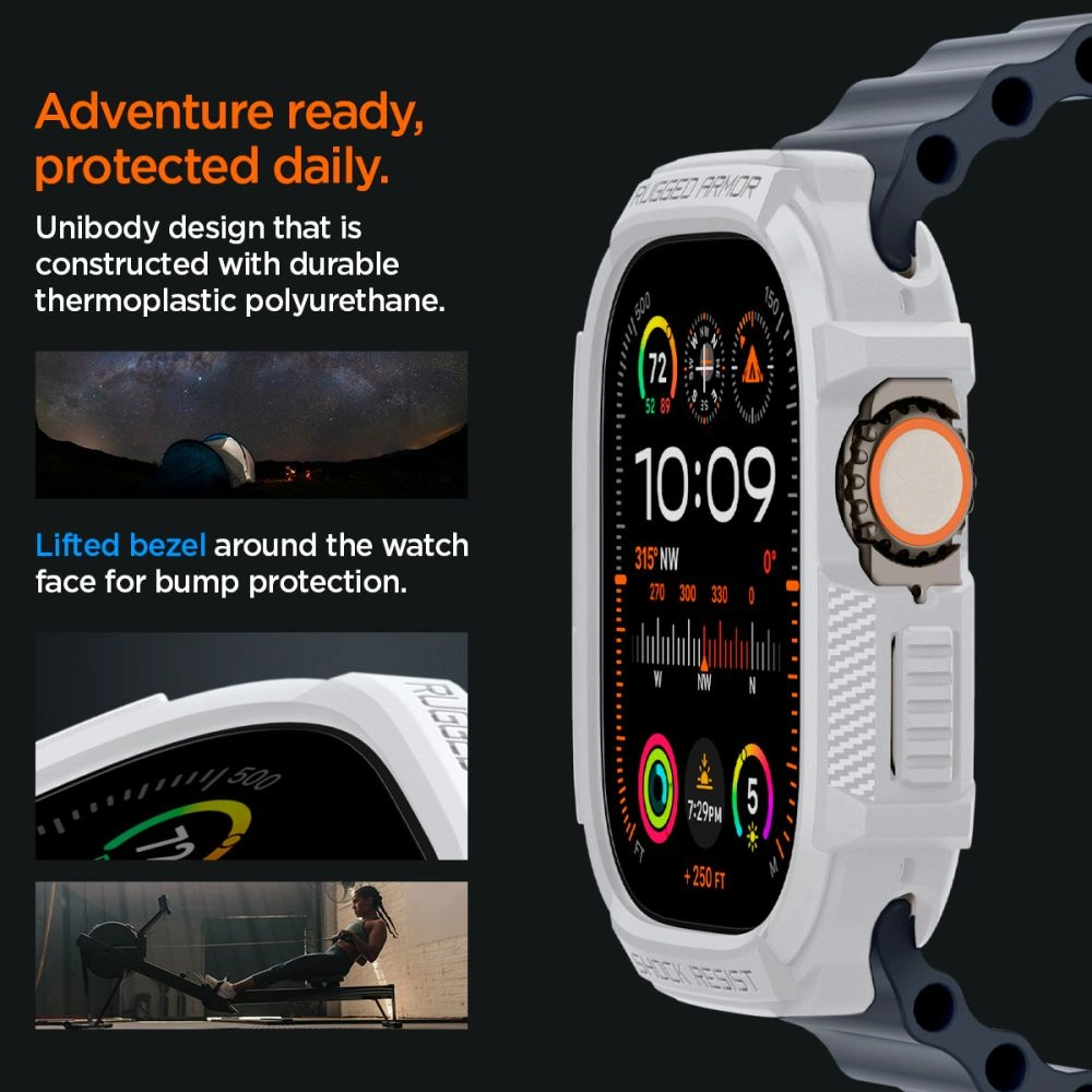 Hurtownia GSM - Etui Spigen Rugged Armor Apple Watch Ultra 1/2 49mm Alb - SPN3347 - {ean13} - Hurt