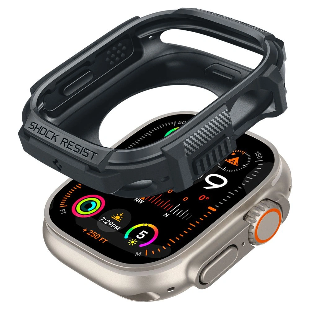 Hurtownia GSM - Etui Spigen Rugged Armor Apple Watch Ultra 1/2 49mm Gri Întunecat - SPN3348 - {ean13} - Hurt