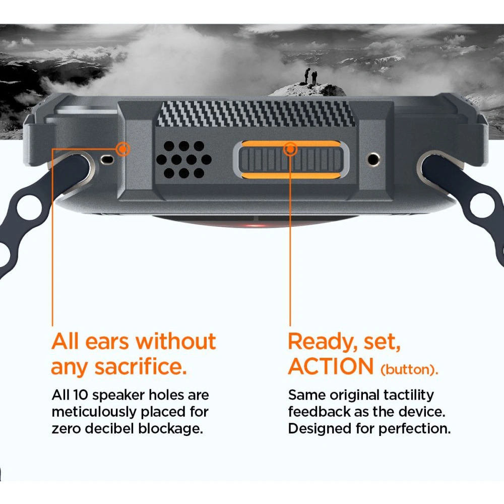 Hurtownia GSM - Etui Spigen Rugged Armor Apple Watch Ultra 1/2 49mm Gri Întunecat - SPN3348 - {ean13} - Hurt