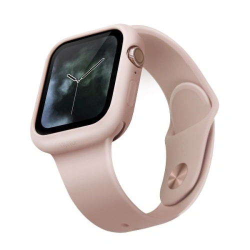 Etui UNIQ Lino Apple Watch 4/5/6/7/SE/8/9 40/41MM różowy/blush pink