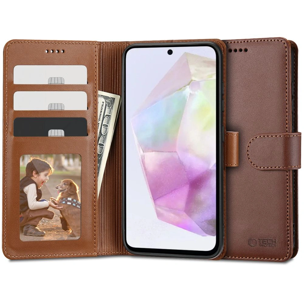 Hurtownia GSM - Etui Tech-Protect Wallet Samsung Galaxy A35 5G Hnědé - THP2645 - {ean13} - Hurt