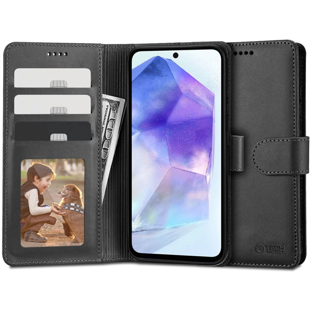 Hurtownia GSM - Etui Tech-Protect Wallet Samsung Galaxy A55 5G Černé - THP2646 - {ean13} - Hurt
