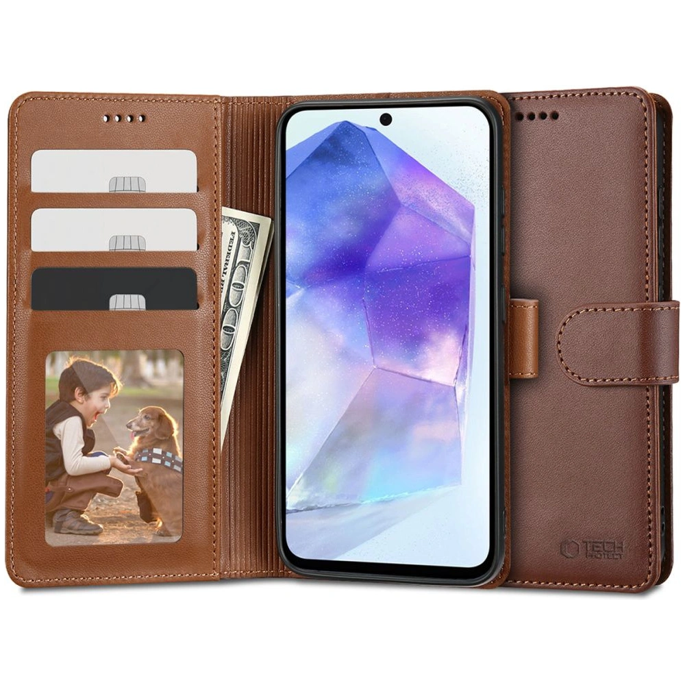Hurtownia GSM - Case Tech-Protect Wallet Samsung Galaxy A55 5G Braun - THP2647 - {ean13} - Hurt